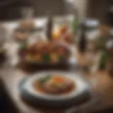 A beautifully set dining table with elegant tableware