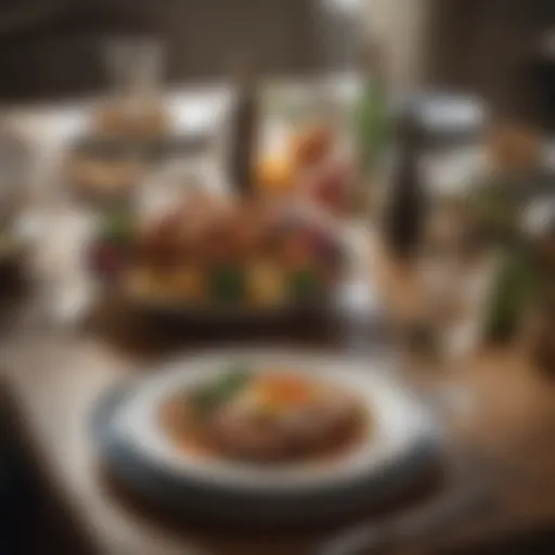 A beautifully set dining table with elegant tableware