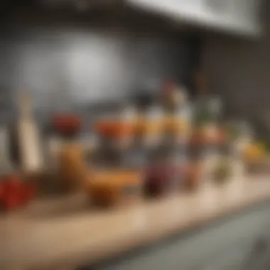 Efficient Kitchen Organization An efficient kitchen setup with labeled containers for meal prep