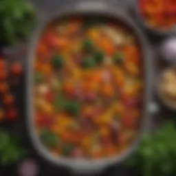 A vibrant array of fresh vegetables ready for stew