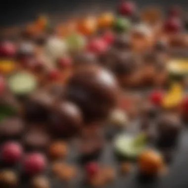 Vibrant Ingredient Arrangement Colorful ingredients arranged for crafting chocolate bombs
