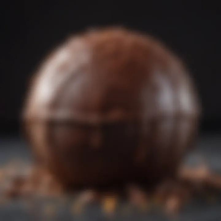Luscious chocolate bomb ready to explode with flavors