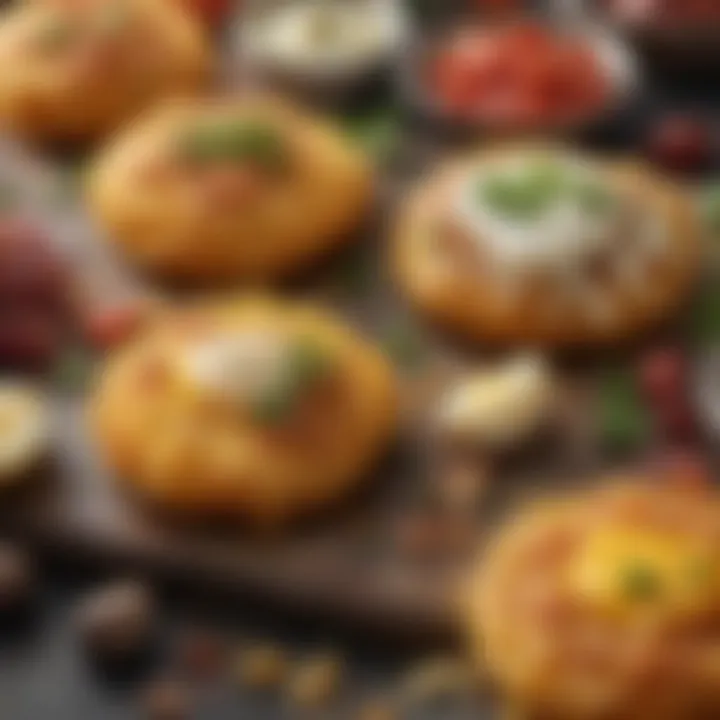 A selection of toppings for enhancing hash browns