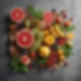A vibrant selection of fresh fruits and herbs used in non-alcoholic drinks