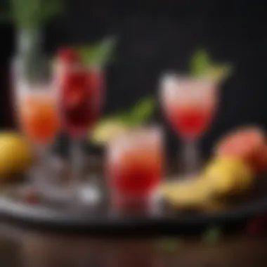 Garnished Non-Alcoholic Cocktails An assortment of beautifully garnished non-alcoholic cocktails