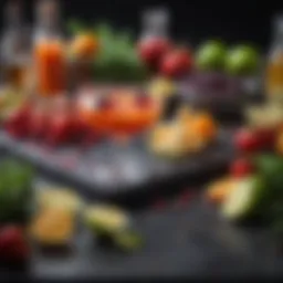 A vibrant array of fresh ingredients for cocktail creation