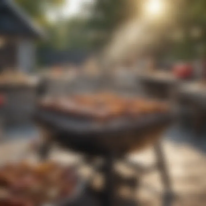 An inviting outdoor setting ideal for a barbecue gathering