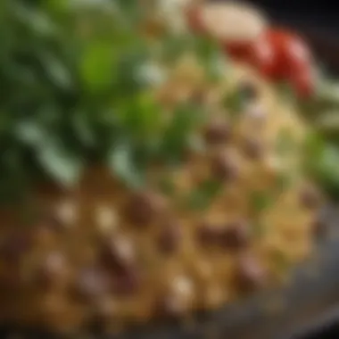 Fresh herbs and aromatics highlighted for biryani preparation