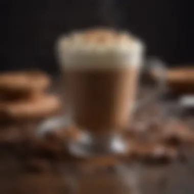 An array of ingredients used to make a rich café mocha