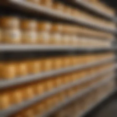 Containers storing freshly made cheese strings, emphasizing proper storage techniques.