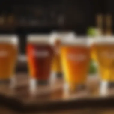 Various Chelada variations displayed in different glasses