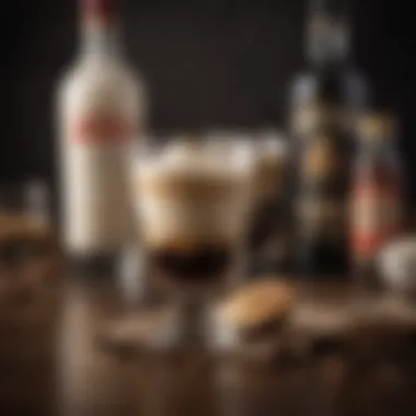 Selection of premium coffee liqueurs and vodka