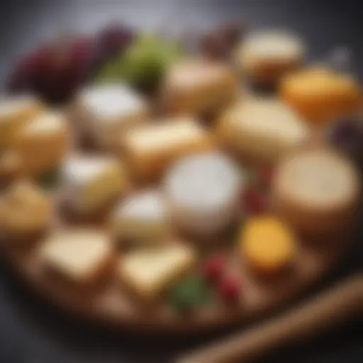 Artisanal cheese selection showcasing variety and texture