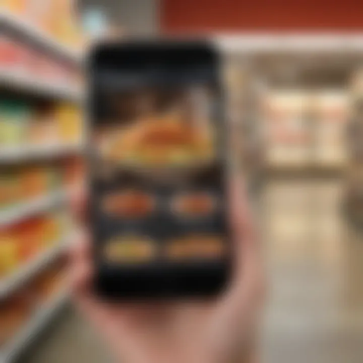 A digital shopping list app on a smartphone