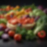 Colorful array of fresh vegetables