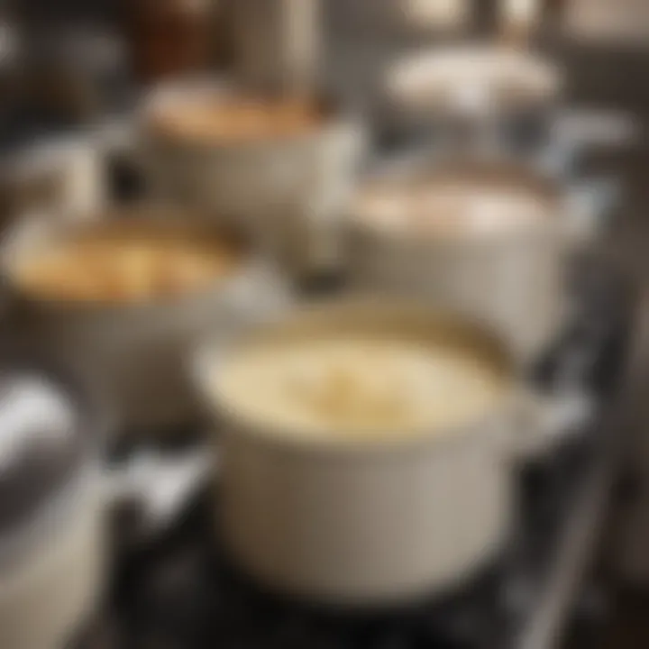 A close-up of the interior of a cream can cooker