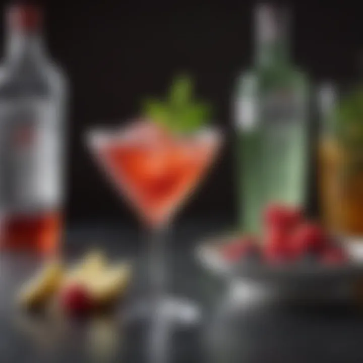 An elegant cocktail presentation using Svedka mixes in a stylish glass.