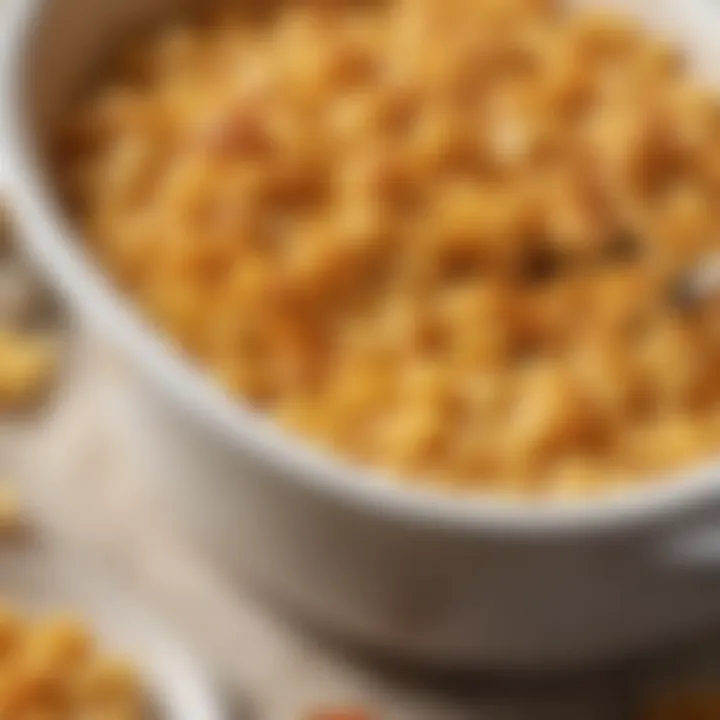 Cheesy texture of forkful macaroni from the crockpot