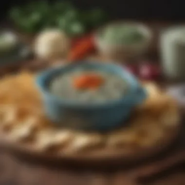 Nutritional information displayed alongside a delicious dip