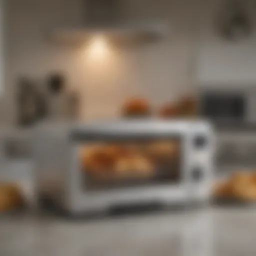 Cuisinart Air Fryer Toaster Oven showcasing its compact design in a modern kitchen setting