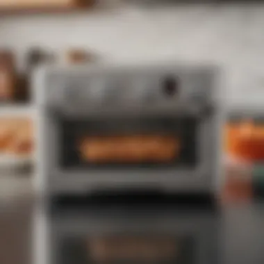 Cuisinart Air Fryer Toaster Oven placed on a countertop, illustrating its spatial requirements