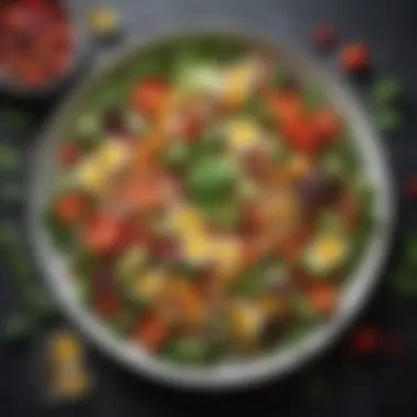 A Symphony of Flavors: Seasonal Salads for Spring A beautifully arranged seasonal salad bursting with colors and textures