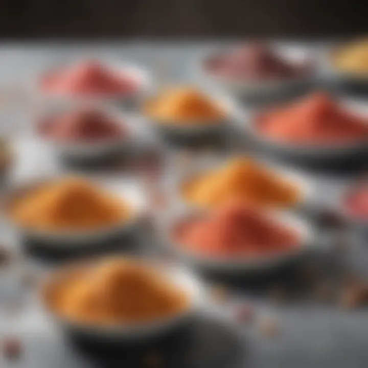 Close-up of Lucas Powder Candy sprinkled over various culinary dishes, highlighting its versatility.