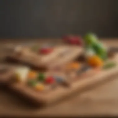 An assortment of cutting boards made from different materials displayed together.