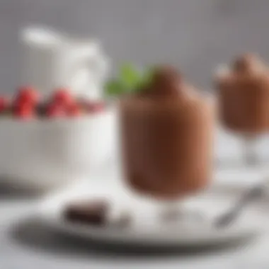Decadent chocolate mousse tailored for restricted diets