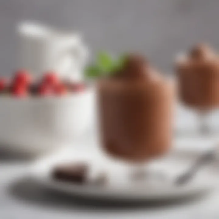 Decadent chocolate mousse tailored for restricted diets