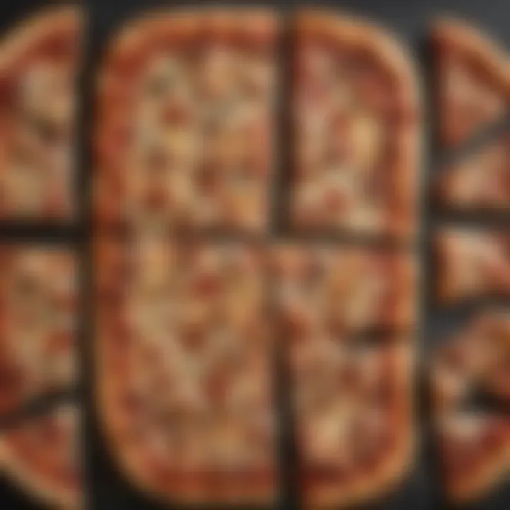 Map highlighting regional price variations of medium pizza from Domino's