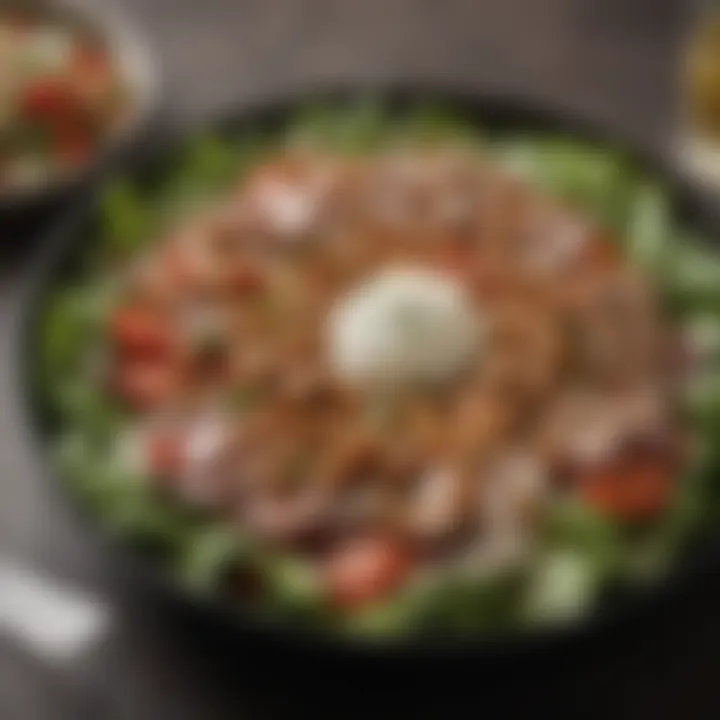 A quick meal setup featuring Domino's salads ready for consumption