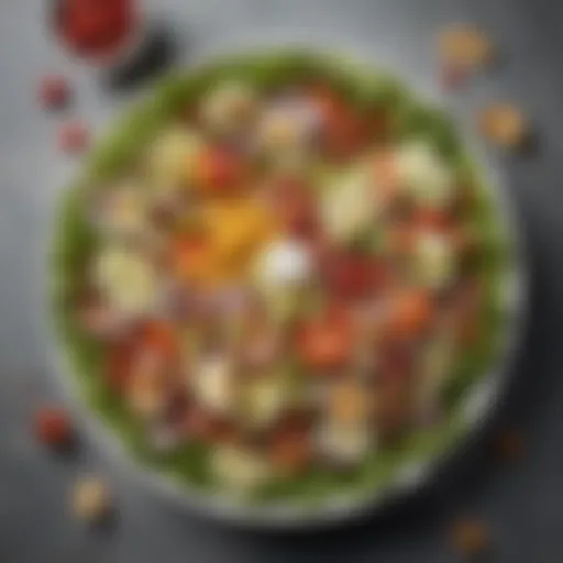 Vibrant array of fresh salads from Domino's showcasing a variety of ingredients