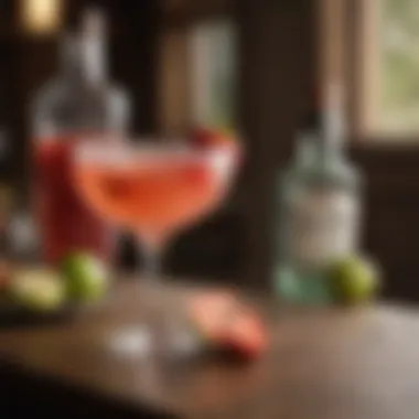 Chilled cocktail glass showcasing the finished Don Julio Strawberry Margarita