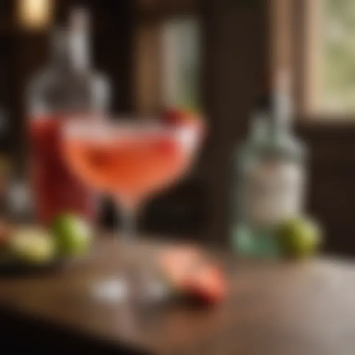 Chilled cocktail glass showcasing the finished Don Julio Strawberry Margarita