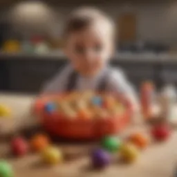 Colorful educational toys designed for toddlers