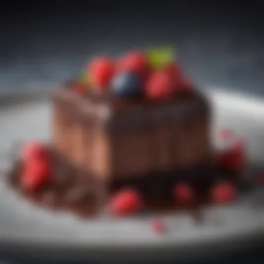 A decadent yet healthy dessert made from dark chocolate and fresh berries.