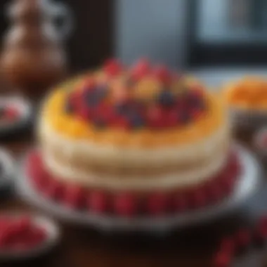 Elegant Dessert Arrangement Decadent dessert arranged beautifully