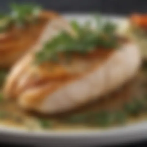 Flavorful frozen chicken breast topped with herbs