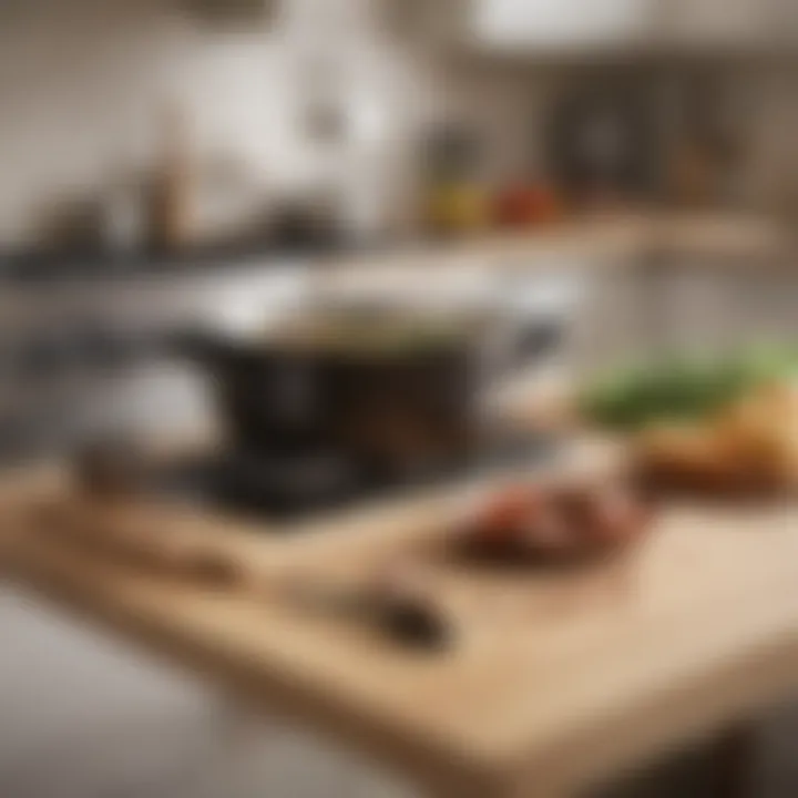 A cozy kitchen setting with minimalistic cooking tools