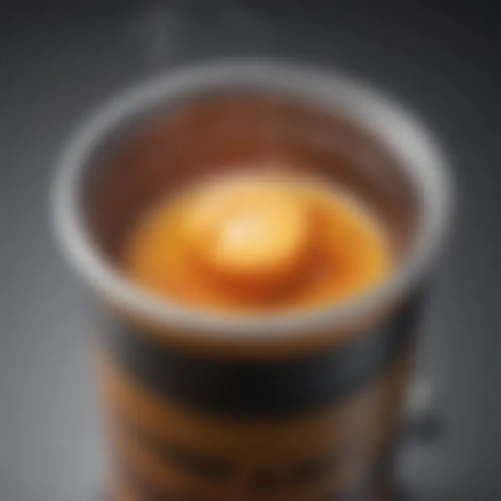 Close-up of the heating mechanism inside an electric cup emphasizing efficiency