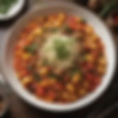 Hearty side dishes presented elegantly, bursting with color and flavor.