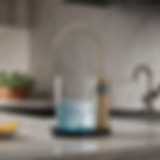 Elegant countertop water filter system with sleek design
