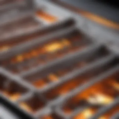 Stainless Steel Heat Conduction Close-up of a stainless steel broiling pan highlighting heat conduction properties