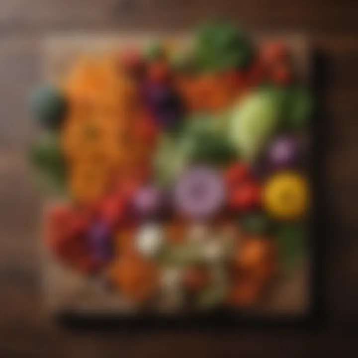 Colorful array of fresh vegetable sides on a rustic wooden table