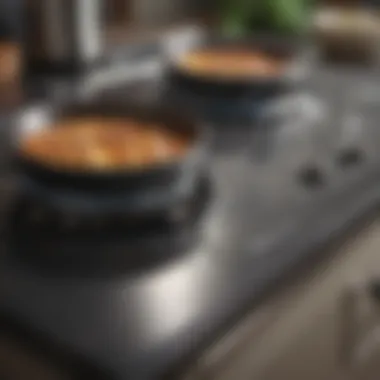 Electric stove featuring touch controls