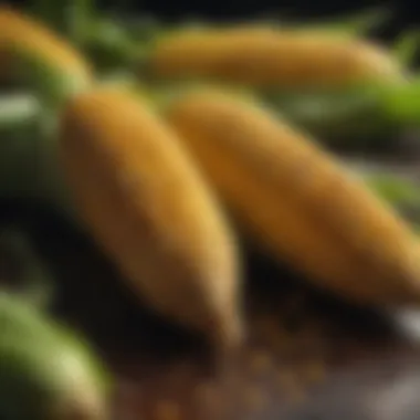 Freshly Picked Corn for Grilling Freshly picked corn on the cob ready for grilling