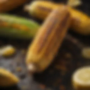 Vibrant Grilled Corn on the Cob Grilled corn on the cob with vibrant seasonings