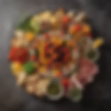 An assortment of Mediterranean-inspired appetizers elegantly presented