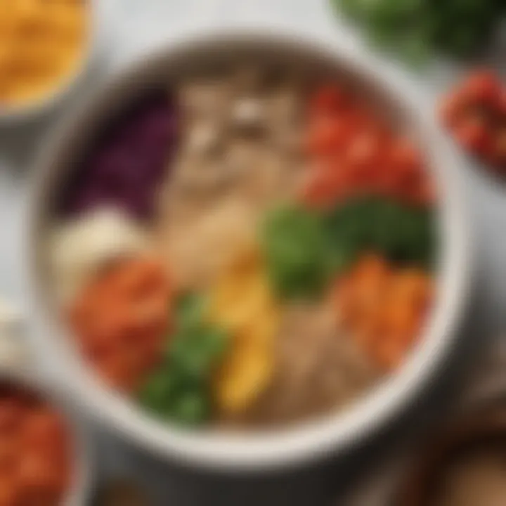 A wholesome Mediterranean grain bowl with colorful ingredients